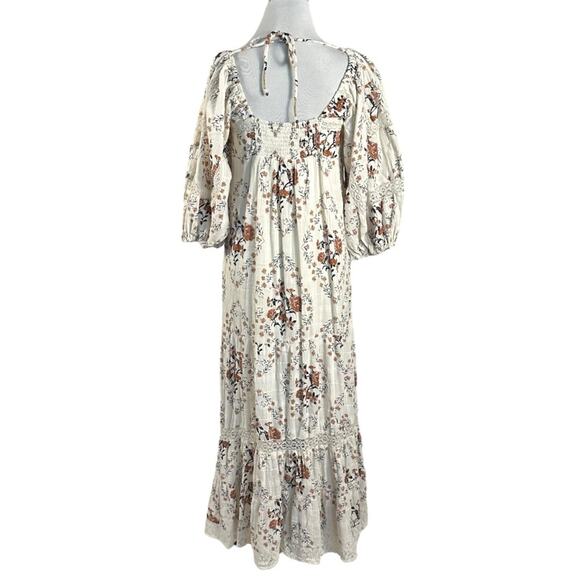 Free People Ethereal Dainty All the Attitude Printed Maxi Dress Large Cottage - Picture 9 of 16
